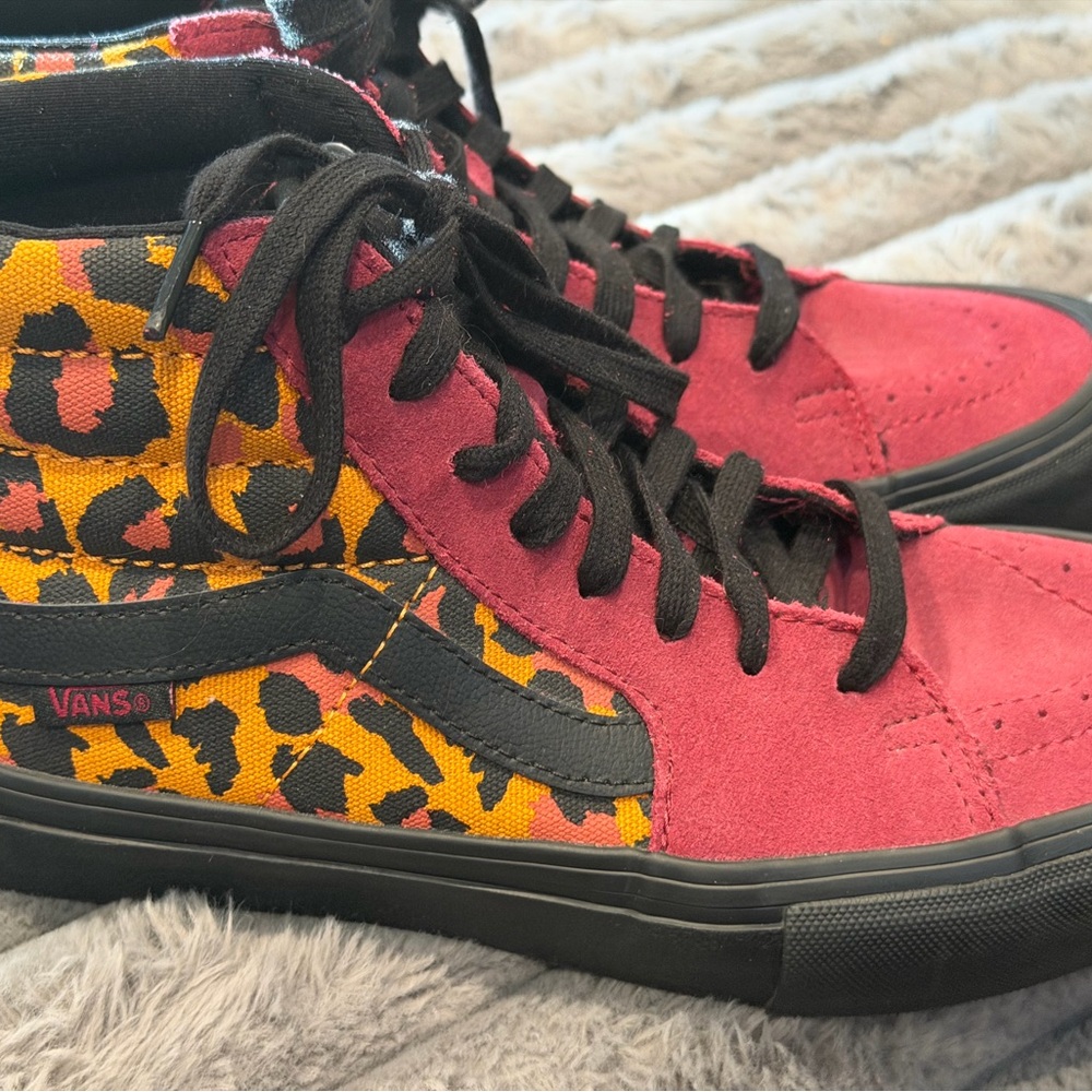 Vans Pro Skate Shoes in Cheetah/Beet Red - Picture 3 of 7